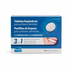 Valymo tabletės dantų protezams Senti2, 2 vnt. kaina ir informacija | Dantų šepetėliai, pastos | pigu.lt