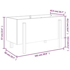 Medinis lovelis, 101x50x57cm цена и информация | Ящики для рассады | pigu.lt