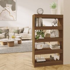 Spintelė knygoms/kambario pertvara, ruda, 80x30x135cm, MDP kaina ir informacija | Lentynos | pigu.lt