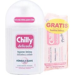 Rinkinys Chilly: intymios higienos prausiklis, 250 ml + intymios higienos drėgnos servetėlės, 30 vnt. kaina ir informacija | Intymios higienos prausikliai | pigu.lt