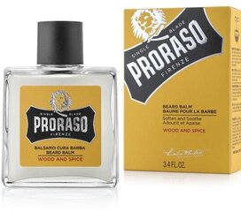 Barzdos balzamas Proraso Wood &amp; Spice, 100 ml цена и информация | Косметика и средства для бритья | pigu.lt