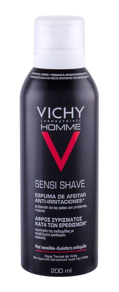 Skutimosi putos vyrams Vichy Homme Anti Irritations, 200 ml цена и информация | Skutimosi priemonės ir kosmetika | pigu.lt