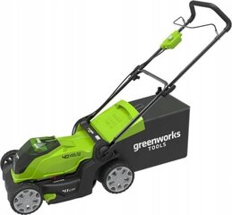 Akumuliatorinė vejapjovė Greenworks G40LM41K4 40 V, su akumuliatoriumi ir įkrovikliu kaina ir informacija | Vejapjovės, žoliapjovės | pigu.lt