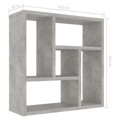 Sieninė lentyna, 45,1x16x45,1 cm, pilka kaina ir informacija | Lentynos | pigu.lt