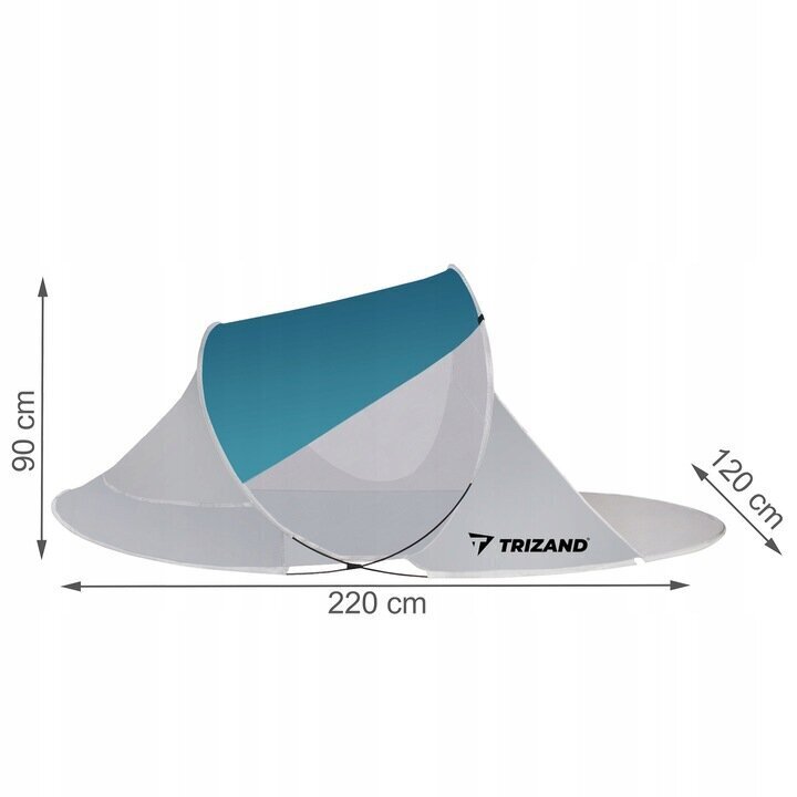 Paplūdimio palapinė Trizand 10182, mėlyna kaina ir informacija | Palapinės | pigu.lt
