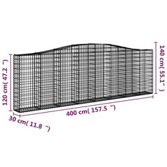 Išlenkti gabiono krepšiai 120/140 cm kaina ir informacija | Loveliai | pigu.lt