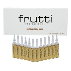 FRUTTI plaukų ampulės su keratino aliejumi KERATIN OIL - 12x10ml kaina ir informacija | Priemonės plaukų stiprinimui | pigu.lt