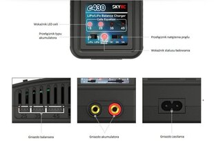 Зарядное устройство SkyRC e430 2-4S цена и информация | Запчасти для садовой техники | pigu.lt