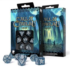 Kauliukų rinkinys Call Of Cthulhu tamsiai mėlynos ir baltos spalvos kaina ir informacija | Stalo žaidimai, galvosūkiai | pigu.lt