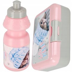 Gertuvės ir pusryčių dėžutės rinkinys Starpak Kitten, 350 ml цена и информация | Фляги для воды | pigu.lt