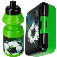 Gertuvės ir pusryčių dėžutės rinkinys Starpak Football, 350 ml цена и информация | Фляги для воды | pigu.lt