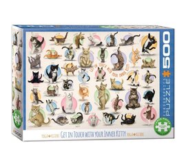 Dėlionė Eurographics, 6500-0991, Yoga Kittens, 500 d. kaina ir informacija | Dėlionės (puzzle) | pigu.lt