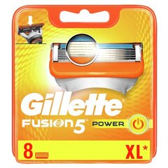 Gillette Fusion Power запасное лезвие для мужчин 8 шт цена и информация | Косметика и средства для бритья | pigu.lt