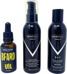 Barzdos priežiūros rinkinys Men Rock Beardy Beloved Soothing Oak Moss Beard Kit kaina ir informacija | Skutimosi priemonės ir kosmetika | pigu.lt