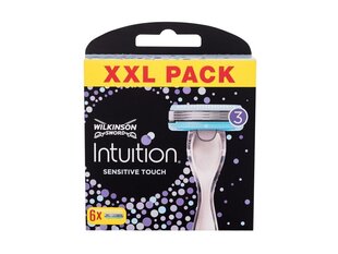 Wilkinson Intuition Sensitive Touch skustuvo galvutės moterims, 6 vnt. kaina ir informacija | Skutimosi priemonės ir kosmetika | pigu.lt