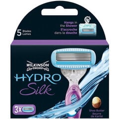 Головки для бритвы Wilkinson Sword Silk для женщин 3 шт. цена и информация | Косметика и средства для бритья | pigu.lt