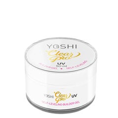 YOSHI Nail Builder Gel Clear PRO Self Leveling - 50ml - LARGE цена и информация | Лаки, укрепители для ногтей | pigu.lt