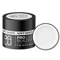 PALU гель для наращивания ногтей SOFT WHITE - 45 г - СРЕДНИЙ цена и информация | Лаки, укрепители для ногтей | pigu.lt