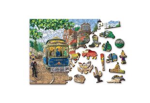 Medinė dėlionė su figūrėlėmis Wooden city Viktorijos, 1010 d. kaina ir informacija | Dėlionės (puzzle) | pigu.lt