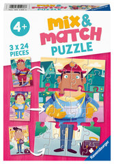 Dėlionė Ravensburger Job Swap Mix &amp; Match, 3x24 d., 05136 kaina ir informacija | Dėlionės (puzzle) | pigu.lt