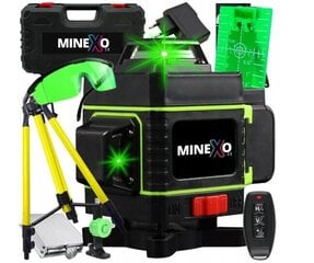 Линейный лазерный уровень 360° 4D Minexo цена и информация | Механические инструменты | pigu.lt