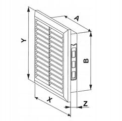 Baltos vėdinimo grotelės TL2 140x140 kaina ir informacija | Vonios ventiliatoriai | pigu.lt