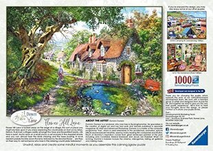 Dėlionė namas Ravensburger Flower Hill Lane, 1000 d. kaina ir informacija | Dėlionės (puzzle) | pigu.lt