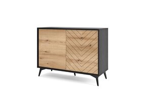 Komoda AKL Furniture Diamond Sands K104, ruda/juoda kaina ir informacija | Komodos | pigu.lt