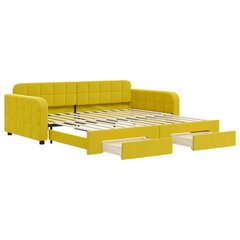 Sofa-lova , 100x200 cm, geltona kaina ir informacija | Lovos | pigu.lt