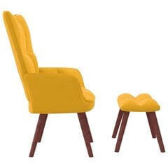 Poilsio kėdė su pakoja, geltona цена и информация | Кресла в гостиную | pigu.lt