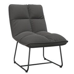 Poilsio kėdė su metaliniu rėmu, tamsiai pilka kaina ir informacija | Svetainės foteliai | pigu.lt