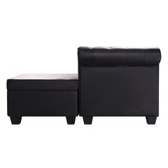 Sofa Chesterfield, juoda kaina ir informacija | Sofos | pigu.lt