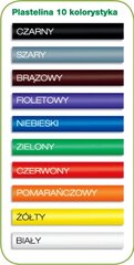 Netoksiškas mokyklinis plastilinas 10 spalvų kaina ir informacija | Piešimo, tapybos, lipdymo reikmenys | pigu.lt