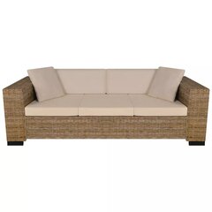 Trivietė sofa, ratanas kaina ir informacija | Sofos | pigu.lt