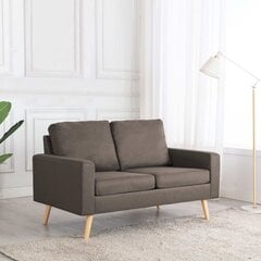 Dvivietė sofa, ruda цена и информация | Диваны | pigu.lt