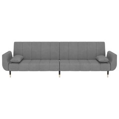 Dvivietė sofa-lova, pilka kaina ir informacija | Sofos | pigu.lt