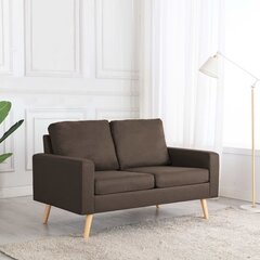 Dvivietė sofa, ruda цена и информация | Диваны | pigu.lt