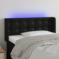 Galvūgalis su led, juodas, 103x16x78/88cm kaina ir informacija | Lovos | pigu.lt