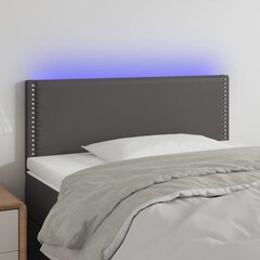 Galvūgalis su led, pilkas,100x5x78/88cm kaina ir informacija | Lovos | pigu.lt