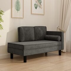 Dvivietė sofa-lova, Aksomas, tamsiai pilka цена и информация | Диваны | pigu.lt