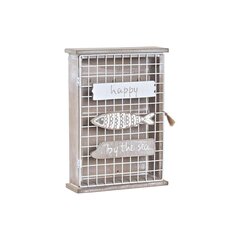 Шкаф для ключей DKD Home Decor, металл, деревянный, белый (20 x 6 x 28 см) цена и информация | Шкафчики в гостиную | pigu.lt