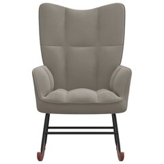 Supama kėdė, šviesiai pilkos spalvos, aksomas kaina ir informacija | Svetainės foteliai | pigu.lt