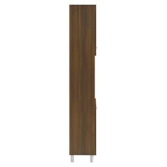 Vonios spintelė , Apdirbta mediena, 30x30x179cm, ruda ąžuolo spalva цена и информация | Шкафчики для ванной | pigu.lt