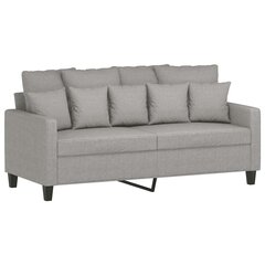 Dvivietė sofa, šviesiai pilkos spalvos, 140cm, audinys цена и информация | Диваны | pigu.lt