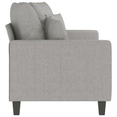 Dvivietė sofa, šviesiai pilkos spalvos, 140cm, audinys kaina ir informacija | Sofos | pigu.lt