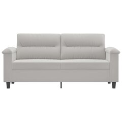 Dvivietė sofa, Mikropluošto audinys, 140cm, šviesiai pilka kaina ir informacija | Sofos | pigu.lt