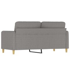 Dvivietė sofa , Audinys, 140cm, šviesiai pilka kaina ir informacija | Sofos | pigu.lt