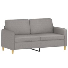 Dvivietė sofa , Audinys, 140cm, šviesiai pilka kaina ir informacija | Sofos | pigu.lt