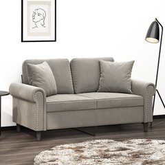 Dvivietė sofa su pagalvėmis , pilka цена и информация | Диваны | pigu.lt