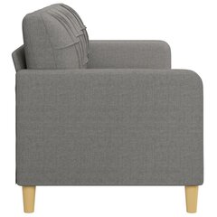 Trivietė sofa, tamsiai pilkos spalvos, 210cm, audinys kaina ir informacija | Sofos | pigu.lt